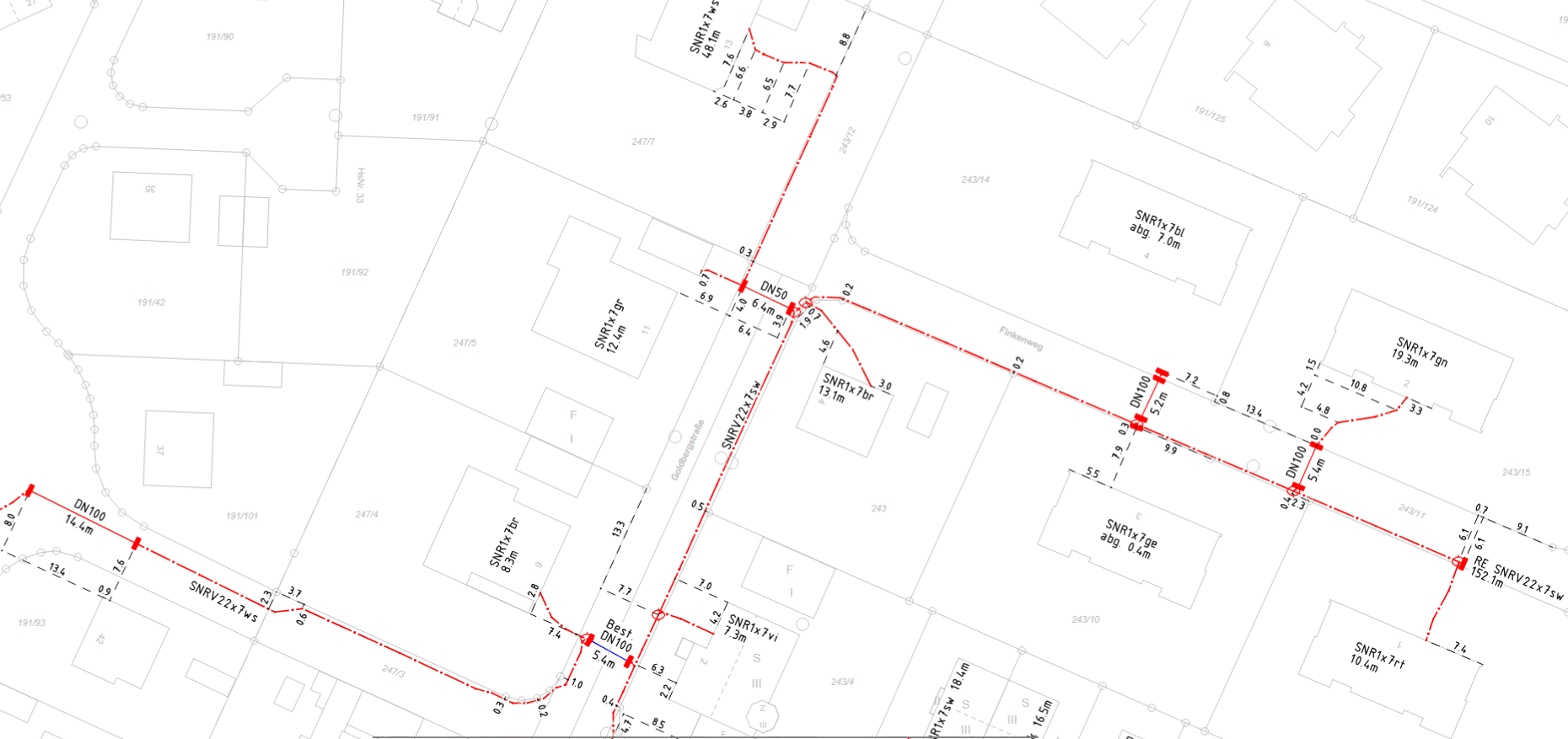 Bestandsdokumentation für Versorger bei Vermessung TT